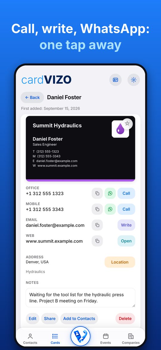 cardVIZO screenshot 3